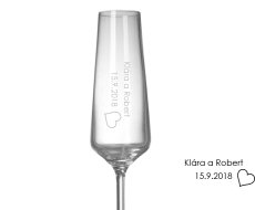 Sklenička na sekt Klára