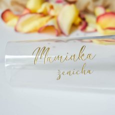 Sklenička na sekt Maminka ženicha